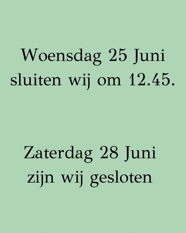 juni gesloten